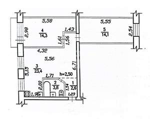 3-к квартира, вторичка, 58м2, 4/5 этаж