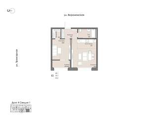 1-к квартира, вторичка, 43м2, 9/20 этаж