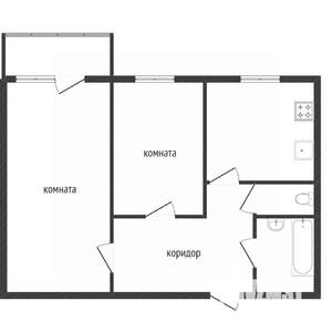 2-к квартира, вторичка, 50м2, 9/9 этаж