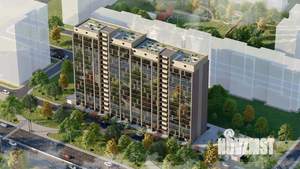 2-к квартира, строящийся дом, 52м2, 3/16 этаж