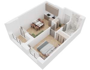 1-к квартира, вторичка, 41м2, 1/20 этаж
