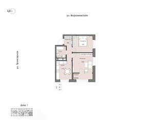 2-к квартира, вторичка, 50м2, 14/20 этаж
