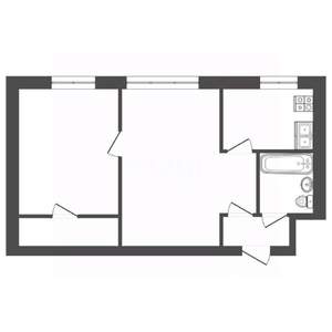 2-к квартира, вторичка, 42м2, 2/5 этаж