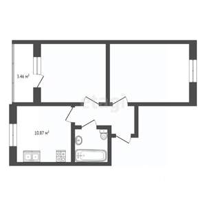 2-к квартира, вторичка, 70м2, 4/14 этаж
