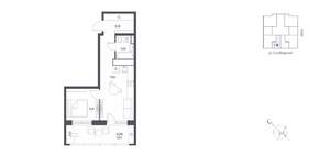 1-к квартира, вторичка, 43м2, 11/19 этаж