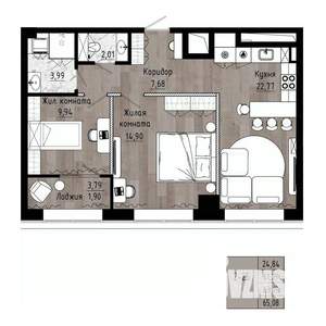 2-к квартира, вторичка, 63м2, 3/15 этаж