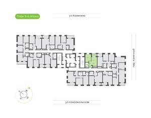 2-к квартира, вторичка, 39м2, 6/24 этаж