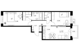 2-к квартира, вторичка, 65м2, 6/10 этаж