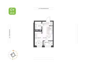 1-к квартира, вторичка, 28м2, 10/20 этаж