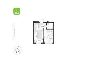 1-к квартира, вторичка, 35м2, 14/16 этаж