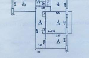 3-к квартира, вторичка, 69м2, 2/5 этаж