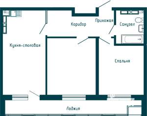 3-к квартира, строящийся дом, 69м2, 13/16 этаж