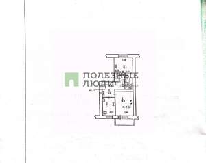 2-к квартира, вторичка, 52м2, 4/5 этаж