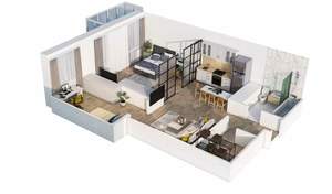 2-к квартира, вторичка, 65м2, 18/23 этаж