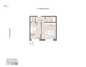 1-к квартира, вторичка, 43м2, 7/20 этаж
