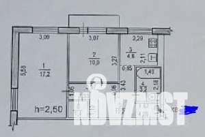2-к квартира, вторичка, 48м2, 5/5 этаж