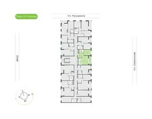 1-к квартира, вторичка, 45м2, 5/9 этаж