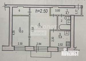 2-к квартира, вторичка, 44м2, 4/5 этаж