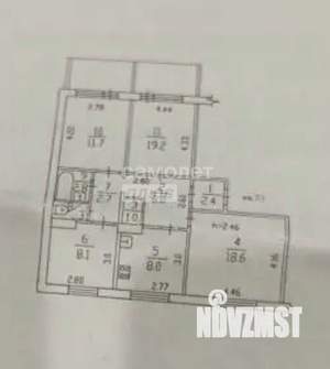 4-к квартира, вторичка, 82м2, 1/9 этаж