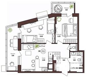 2-к квартира, вторичка, 62м2, 11/23 этаж
