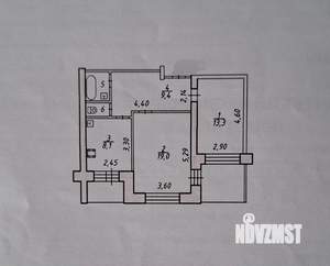 2-к квартира, вторичка, 54м2, 10/10 этаж