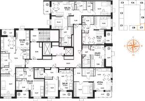 2-к квартира, вторичка, 66м2, 6/10 этаж