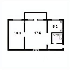 2-к квартира, вторичка, 44м2, 3/5 этаж