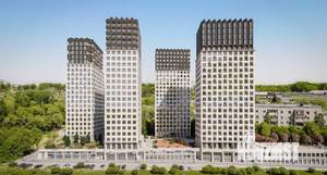 1-к квартира, строящийся дом, 45м2, 16/22 этаж