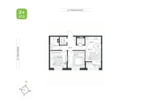 2-к квартира, вторичка, 58м2, 11/16 этаж