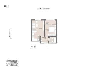 1-к квартира, вторичка, 37м2, 3/9 этаж