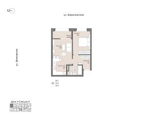 1-к квартира, вторичка, 40м2, 7/9 этаж