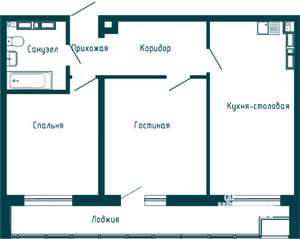 3-к квартира, строящийся дом, 70м2, 11/16 этаж
