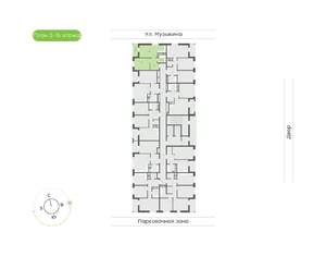 1-к квартира, вторичка, 43м2, 7/16 этаж