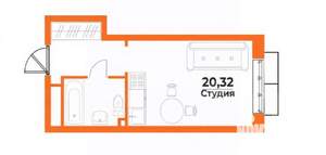 Студия квартира, вторичка, 20м2, 2/10 этаж