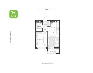 1-к квартира, вторичка, 41м2, 4/7 этаж