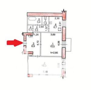 2-к квартира, вторичка, 58м2, 3/3 этаж