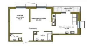 3-к квартира, вторичка, 66м2, 5/23 этаж