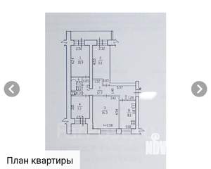 4-к квартира, вторичка, 72м2, 2/10 этаж