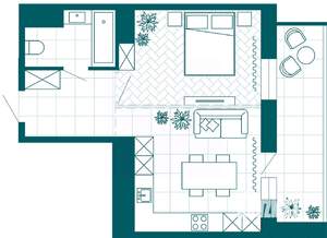 1-к квартира, вторичка, 45м2, 5/23 этаж