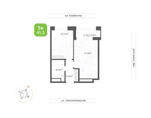 1-к квартира, вторичка, 41м2, 8/24 этаж