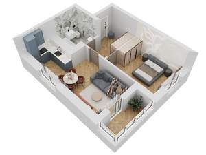 1-к квартира, вторичка, 43м2, 10/16 этаж
