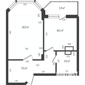 1-к квартира, вторичка, 42м2, 1/16 этаж