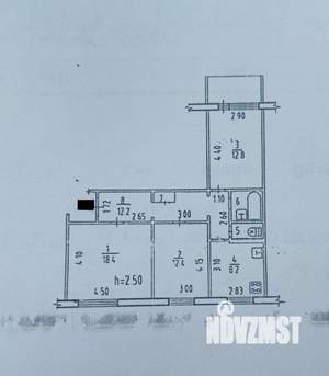 3-к квартира, вторичка, 69м2, 5/9 этаж