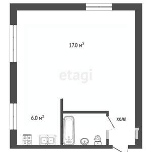 1-к квартира, вторичка, 31м2, 4/5 этаж