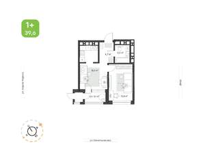 1-к квартира, вторичка, 40м2, 19/24 этаж