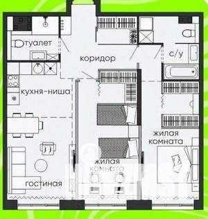 3-к квартира, вторичка, 81м2, 20/24 этаж