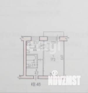 2-к квартира, вторичка, 47м2, 5/5 этаж