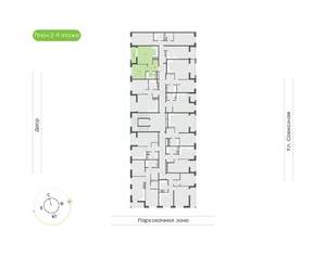 1-к квартира, вторичка, 44м2, 2/9 этаж