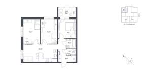 3-к квартира, вторичка, 75м2, 11/19 этаж