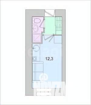 Студия квартира, вторичка, 12м2, 1/3 этаж